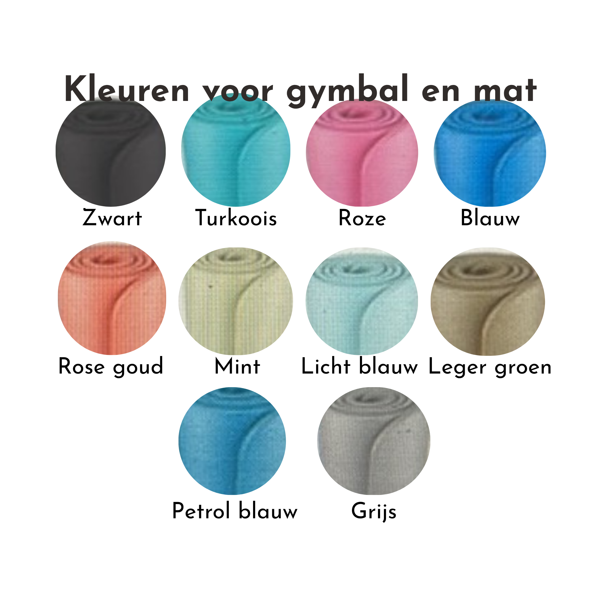 Kleuren gymbal en mat